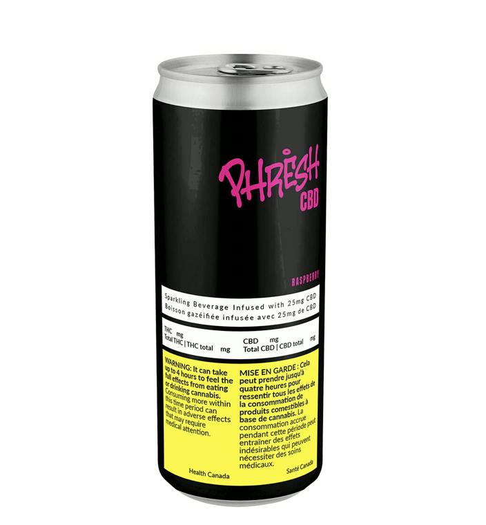 Phresh CBD- Sparkling Raspberry CBD 25mg- 355ml