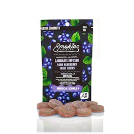 Blueberry Sour Gummies - 800mg by Smokiez