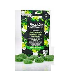 Green Apple Sour Hybrid Gummies - 400mg by Smokiez