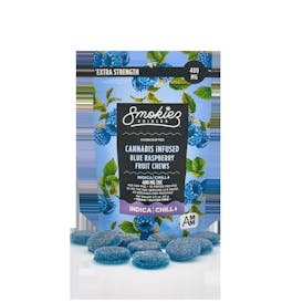 Blue Raspberry Sweet Indica Gummies - 400mg by Smokiez