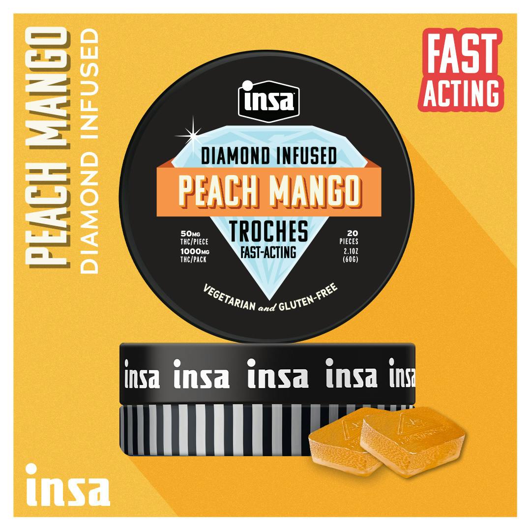 Peach Mango Diamond Infused Troches 20ct