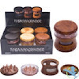 Wooden Design Metal Grinder 4 Piece