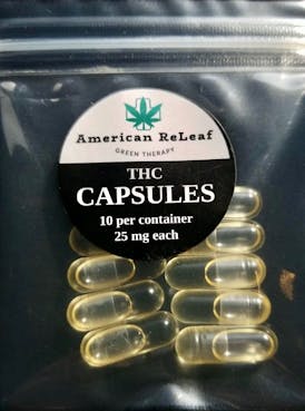 THC Capsules 25mg each