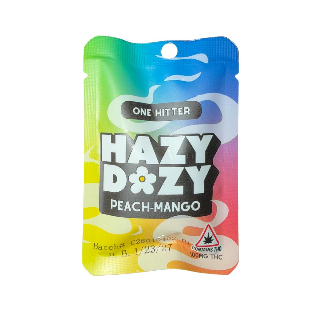 King Custy's Kitchen Hazy Dazy 1 Hitter Peach Mango Gummies 100mg