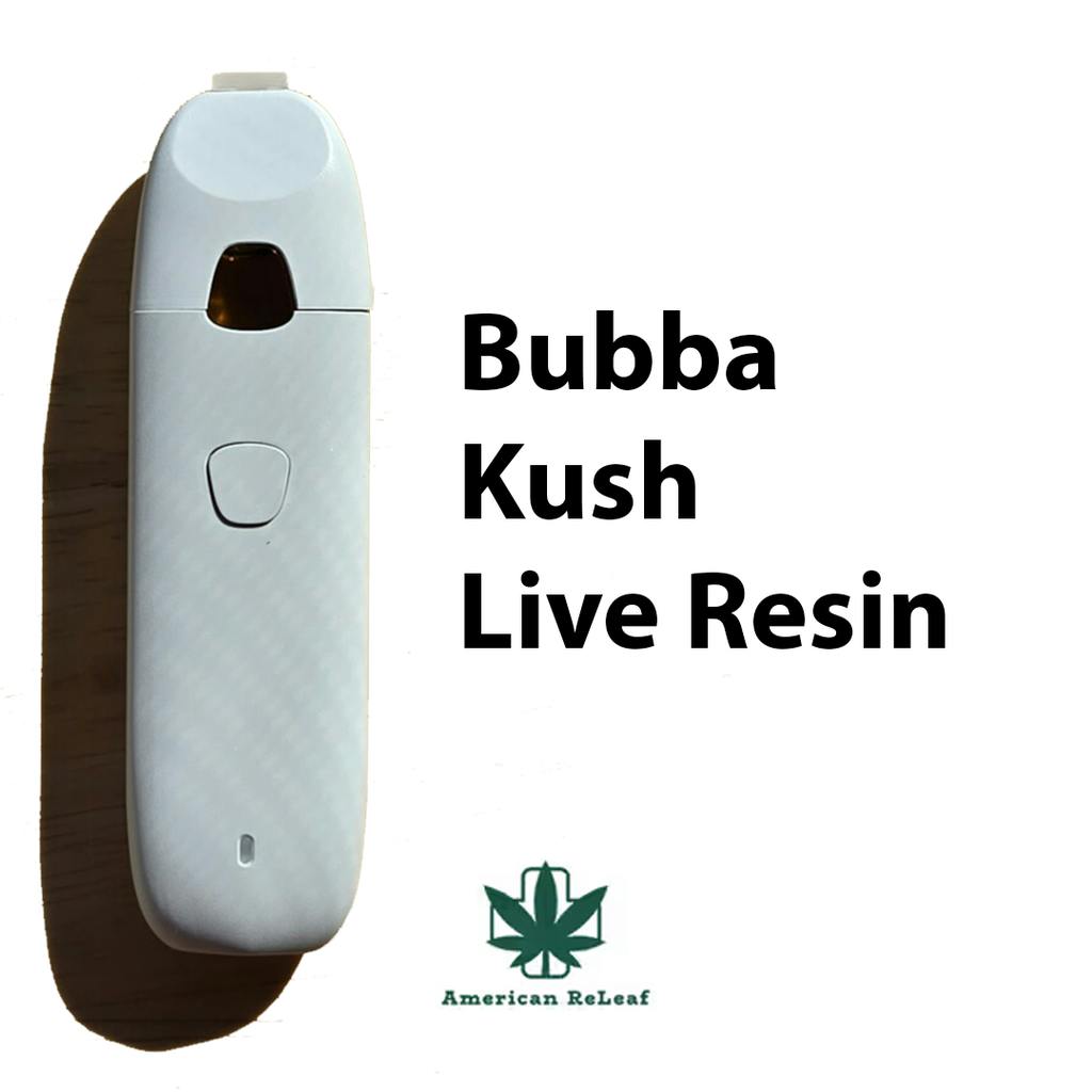 American ReLeaf Bubba Kush Live Resin 1g Disposable 1g