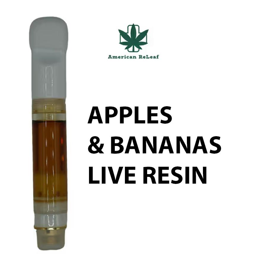 D&K Herbal Apples & Bananas Live Resin Cartridge 1g Hybrid Indica