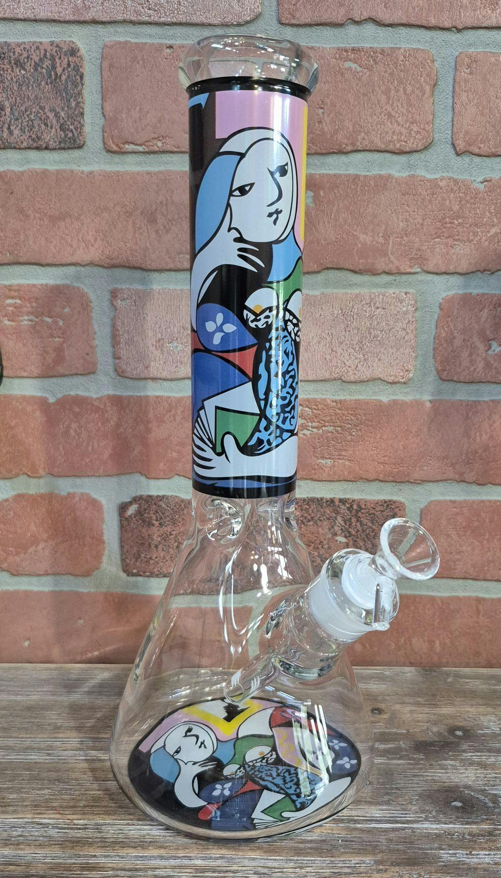 American ReLeaf Picasso Mosaic 13.5" Glass Beaker Bong Each