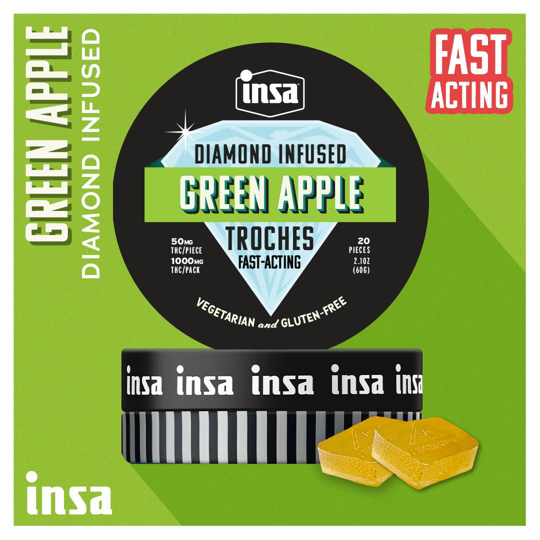 Green Apple Diamond Infused Troches 20ct