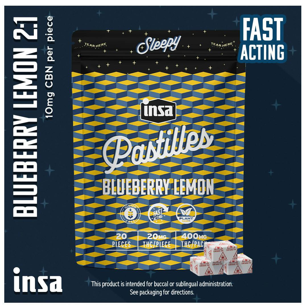 Blueberry Lemon Diamond Infused Pastilles [2:1 THC:CBN] 20ct