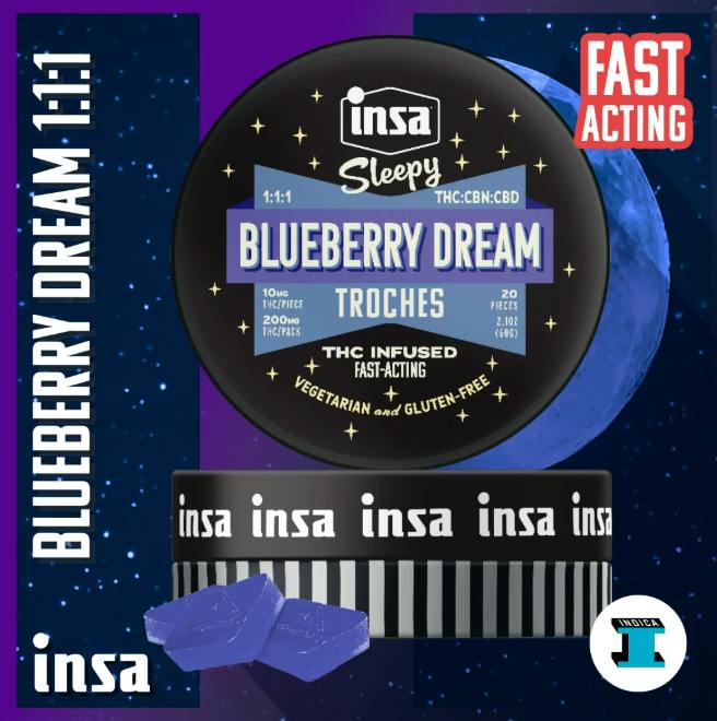 Blueberry Dream RSO Troches [1:1:1 THC:CBD:CBN] 20ct