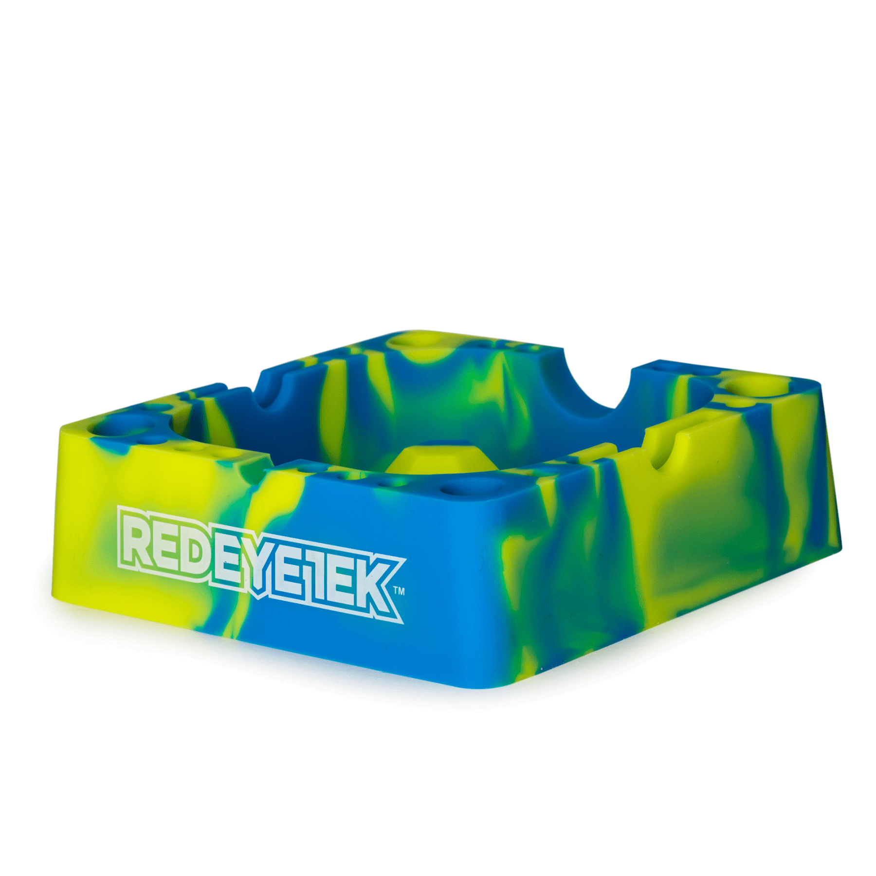 Ashtrays - Square Silicone 4.75" (Blue & Yellow)