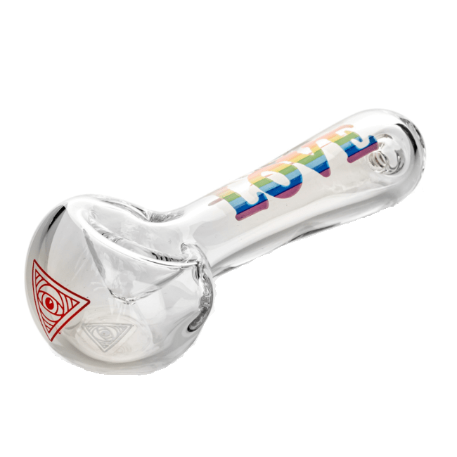Pipes - 4.5" Glass - Rainbow Love Design