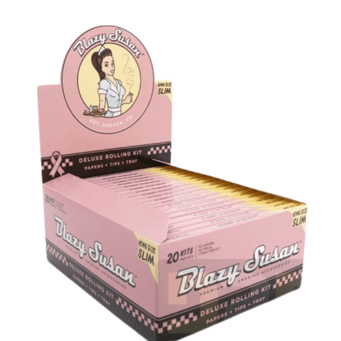 Papers - Blazy Susan PINK King Size Slim Deluxe Rolling Kit