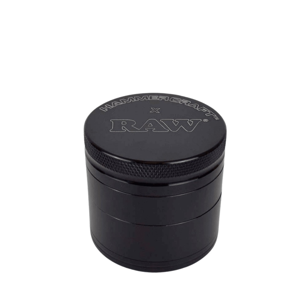 Grinders - 2" Raw Aluminum 4-piece Hammercraft (black)