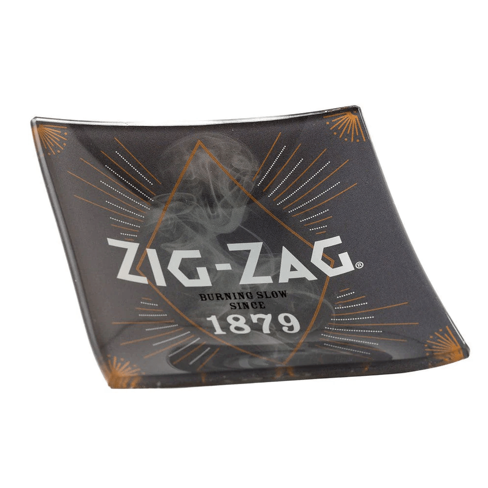 Ashtrays - ZigZag Glass - Orange & Grey Logo