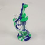 Bamboo Blaze - Silicone Hourglass Bong - Assorted Patterns