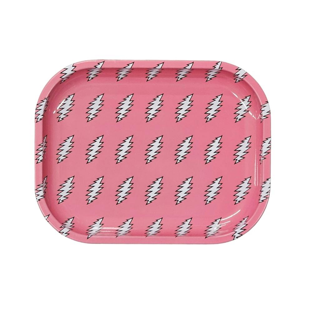 Blazy Susan Grateful Dead Pink Bolts Metal Rolling Tray