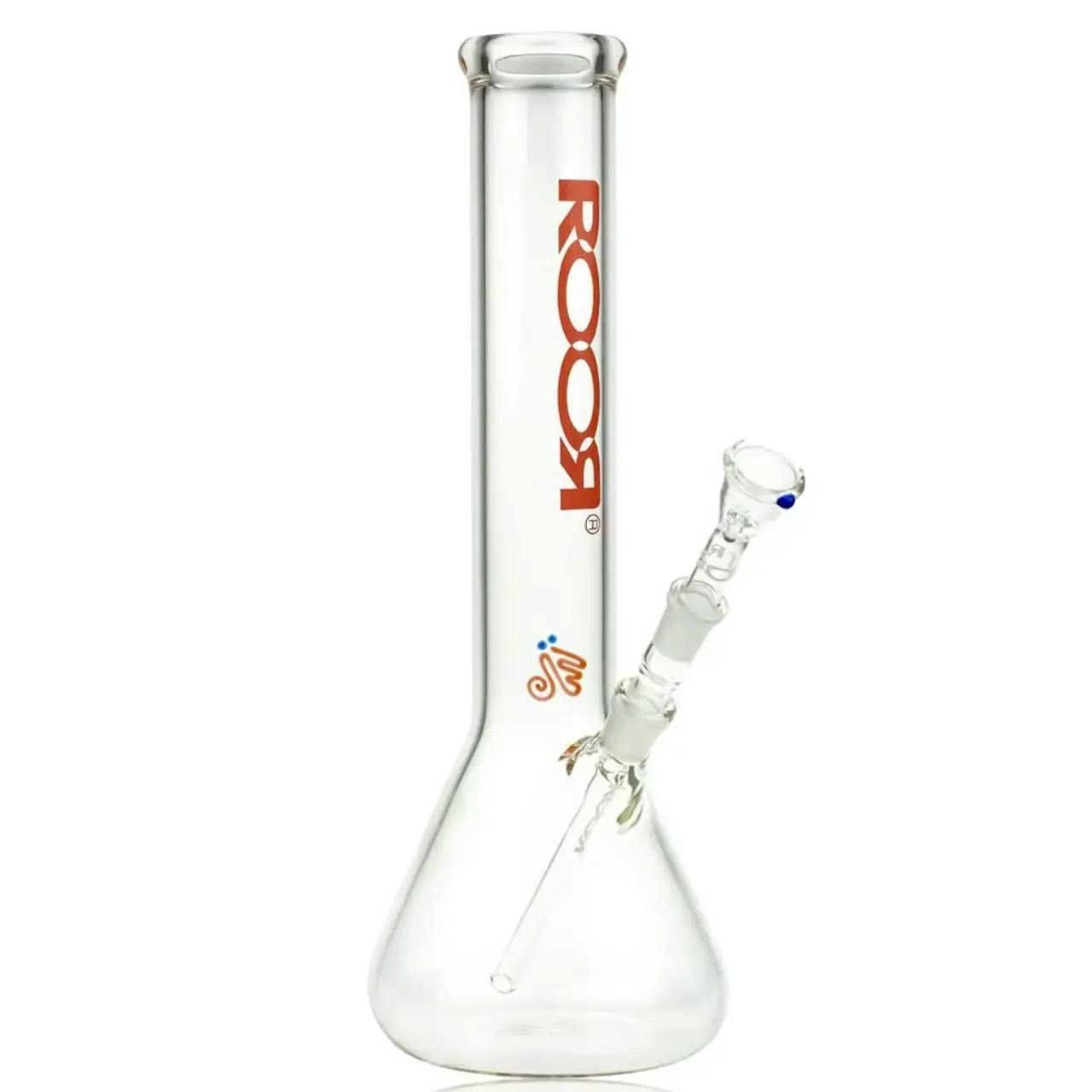 ROOR Red Baron Beaker Bong - 45cm Glass Water Pipe - 19mm Joint Red Label
