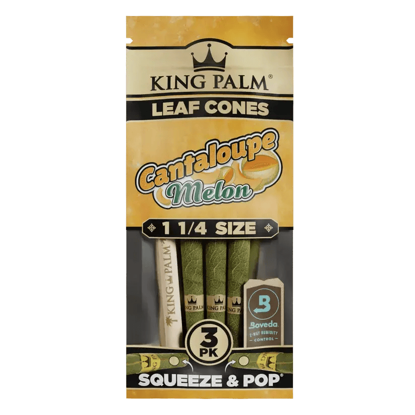 King Palm - 11/4 Leaf Cones Cantaloupe Melon - 3ct