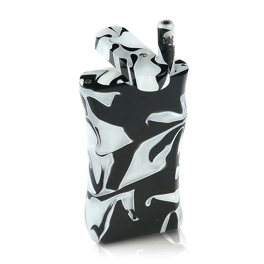 LARGE RYOT BLACK & WHITE ACRYLIC DUGOUT WITH MATCHING BAT