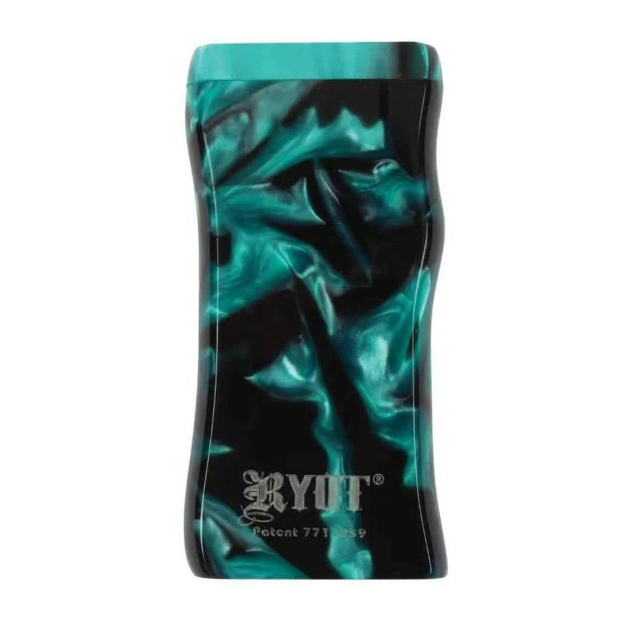 LARGE RYOT GREEN & BLACK ACRYLIC DUGOUT WITH MATCHING BAT