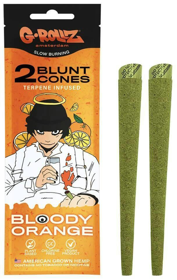 G-Rollz - Bloody Orange Terpene-infused Pre-rolled Hemp Cones - 2ct