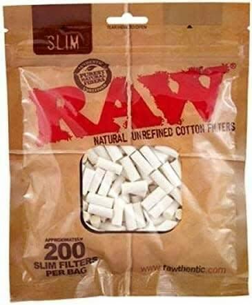 RAW COTTON FILTERS 200 PK