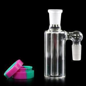 Glass Ash Catcher With Silicone Base & Lid