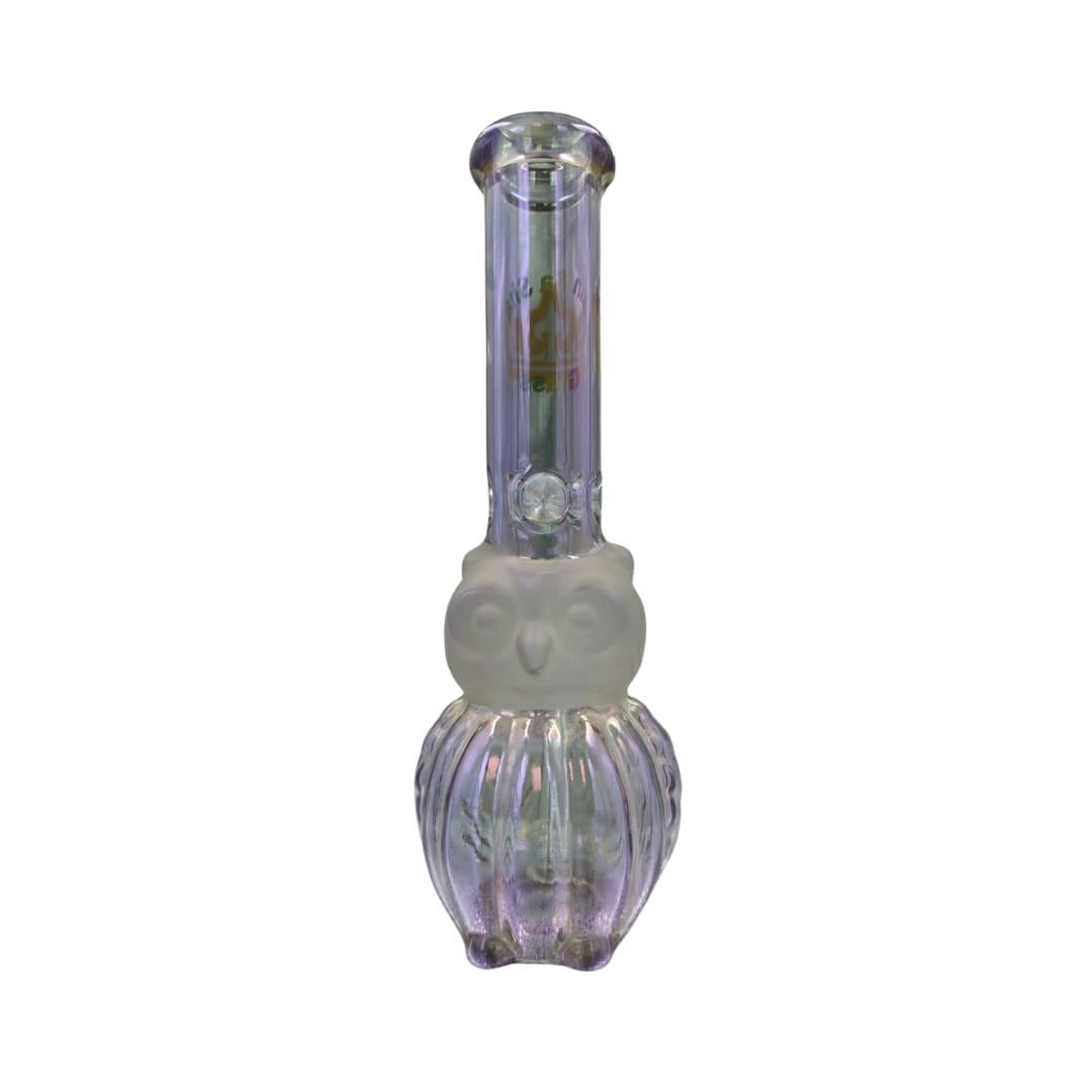 Kin Sa Sha Colored Owl Shaped Beaker Bong - 10" 5mm