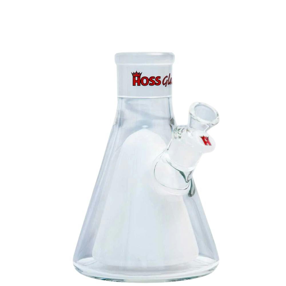 8" Hoss Glass Double Wall Beaker Base - White