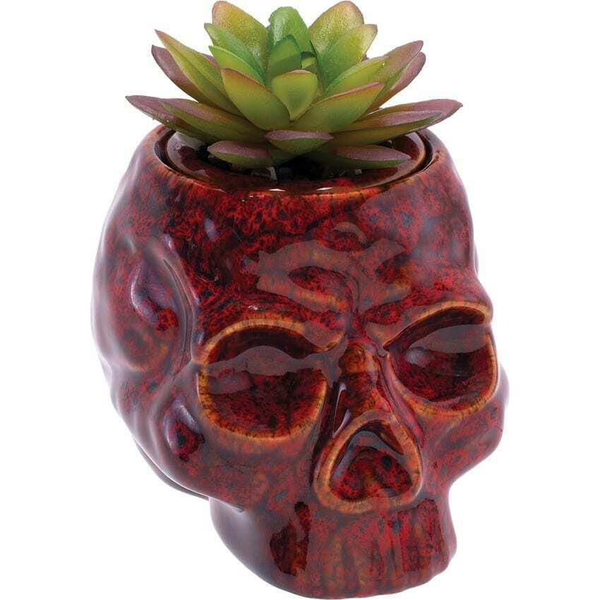 Fujima Skull Planter Ceramic Stash Jar - 4.5"
