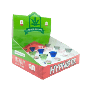 COLORED GLASS BOWLS WITH FLAT PULL