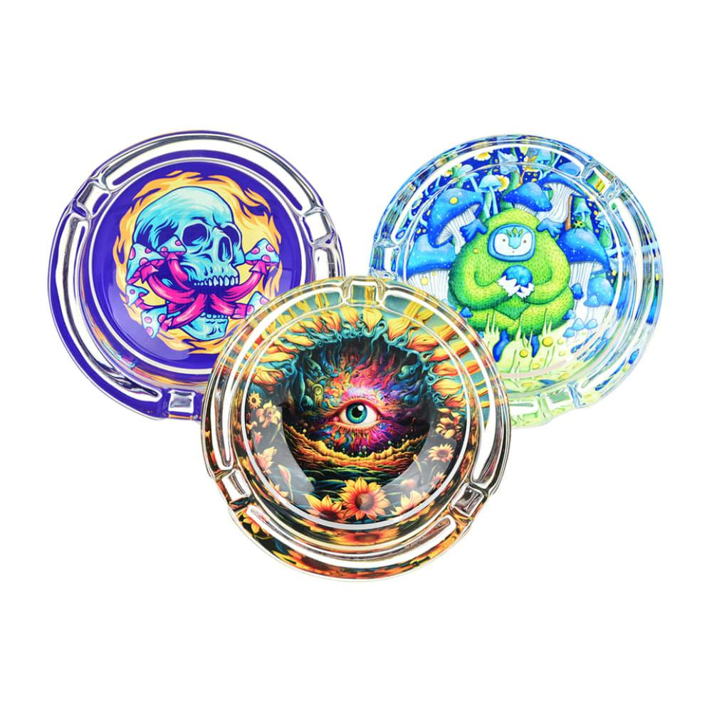 Pulsar Design Series Round Glass Ashtrays