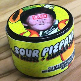 Ginger Larf - Sour Piepaya 1g Live Rosin Badder