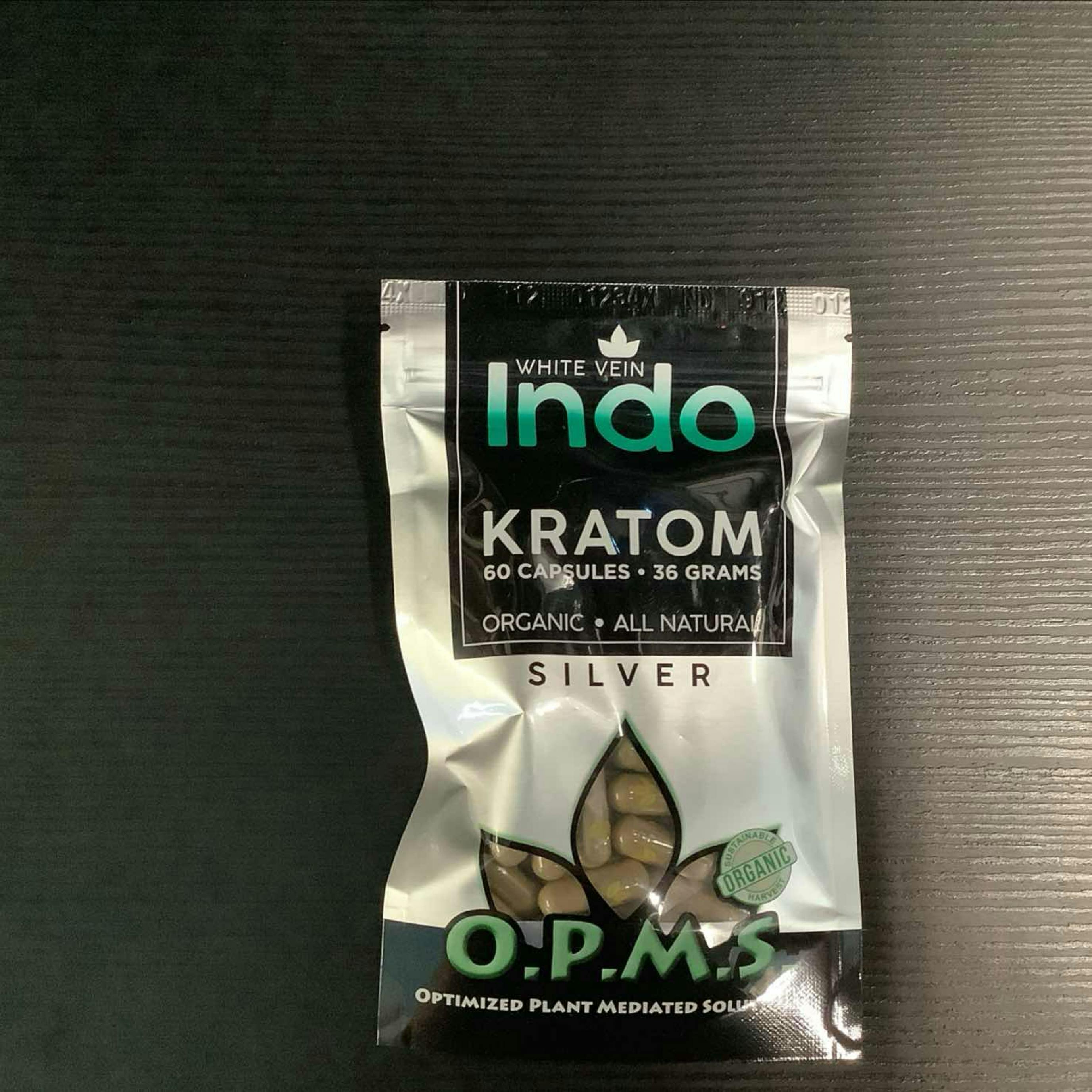 O.P.M.S. KRATOM - White Vein Indo 32 Capsules