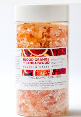 Verdes Soaking Salts - Blood Orange Sandalwood 100mg THC