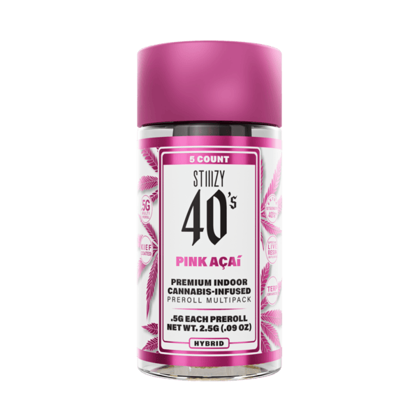 Stiiizy 40's Pink Acai (H) Infused Preroll 5pk 2.5g