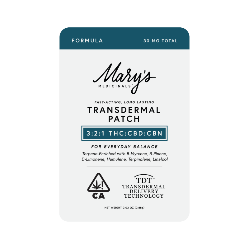 Mary's Formula Transdermal Patch 3:2:1 THC:CBD:CBN 30mg