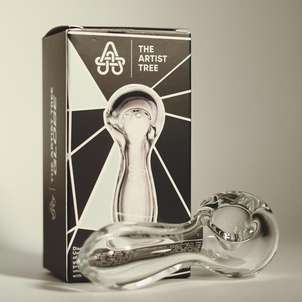 The Artist Tree Clear Glass Pipe