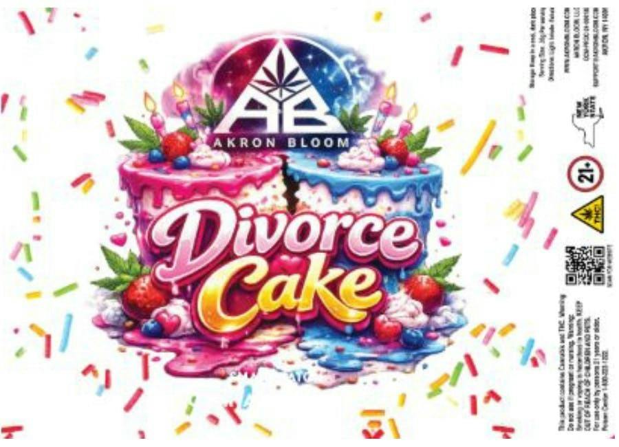 Akron Bloom Divorce Cake Whole Flower 7g