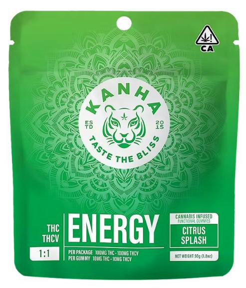 KANHA FX ENERGY 1:1 CITRUS SPLASH GUMMIES 100MG 10PK