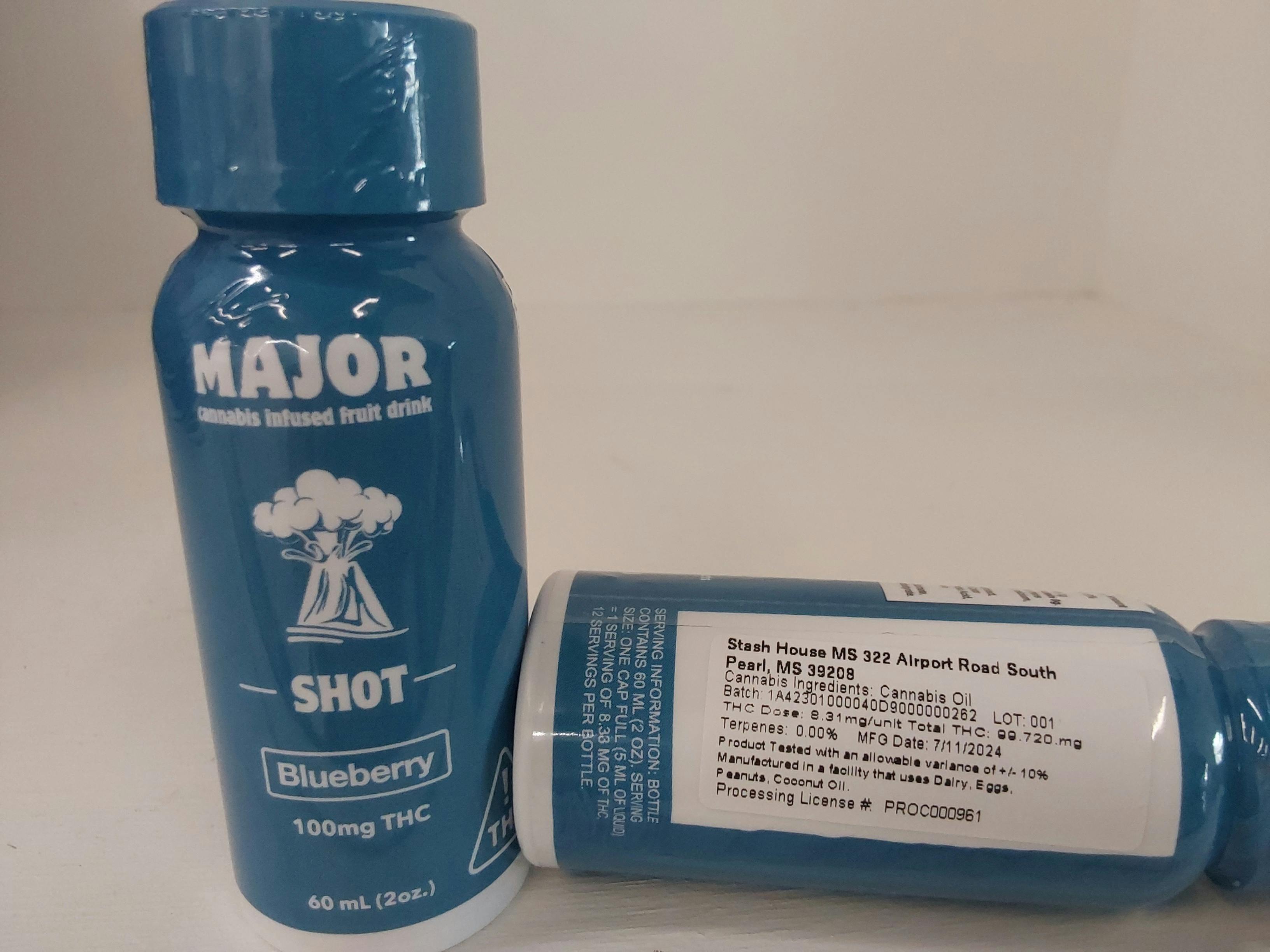 Blueberry Shot |100mg 10 CAPS | MAJOR at Geaux Green Medical Dispensary