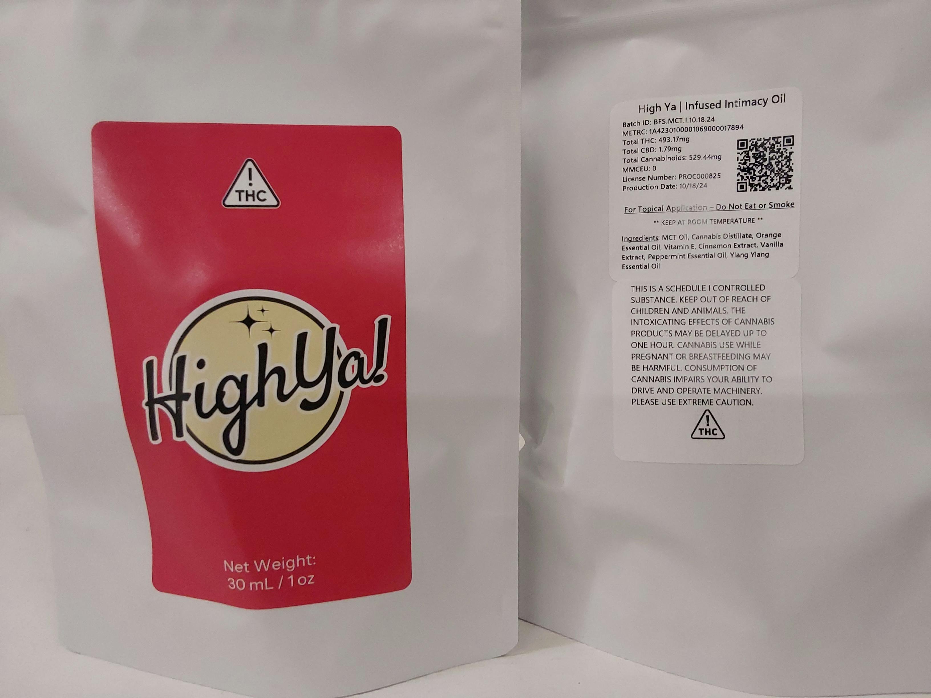High Ya | Infused Intimacy Oil at Geaux Green Medical Dispensary