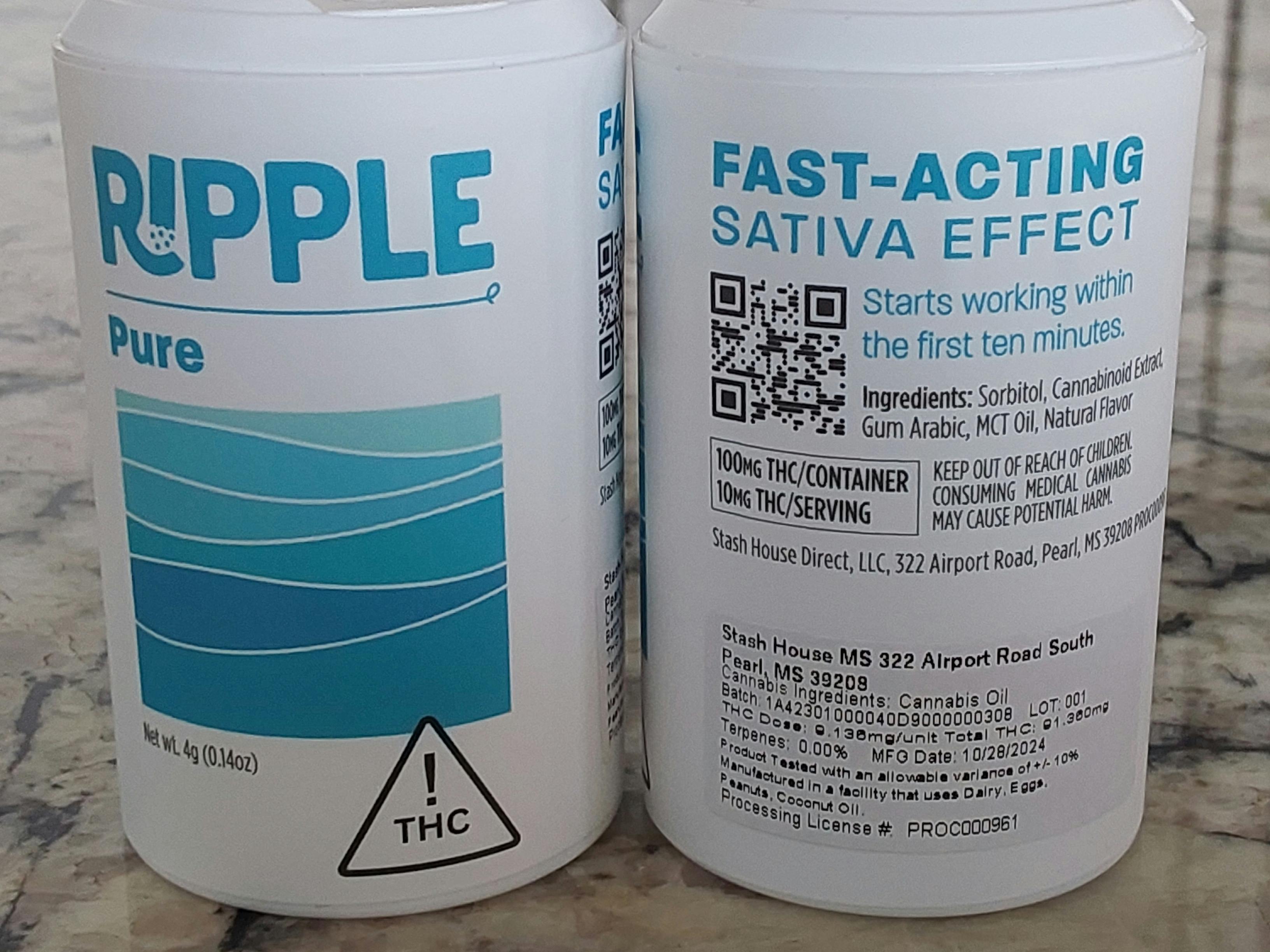 Ripple Pure | 100MG 10 Pack Powder | Stash House