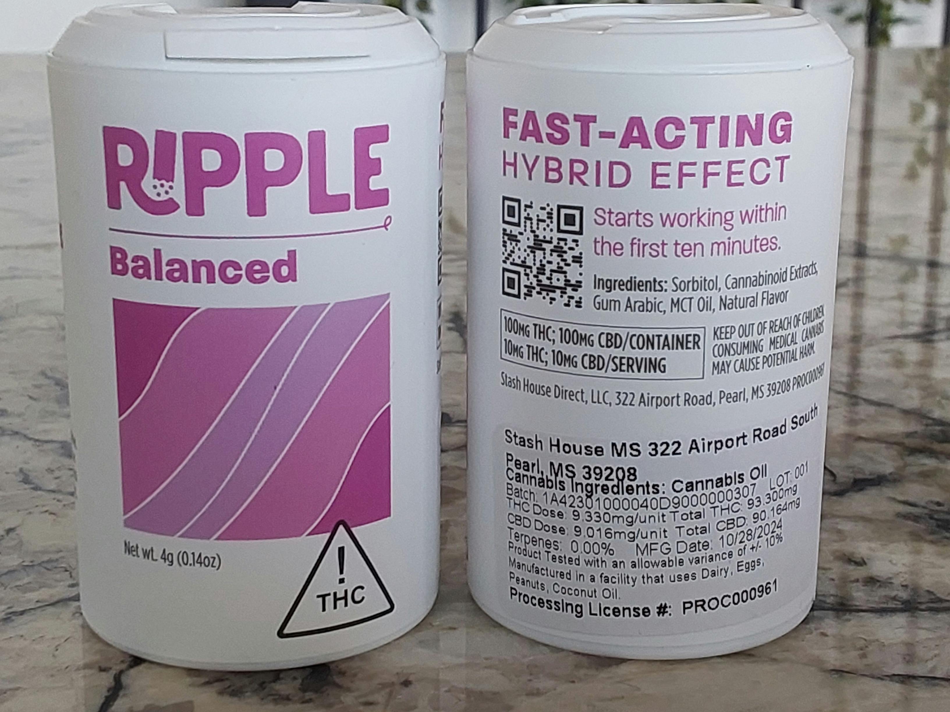 Ripple Balanced | 100MG 10 Pack Powder | Stash House