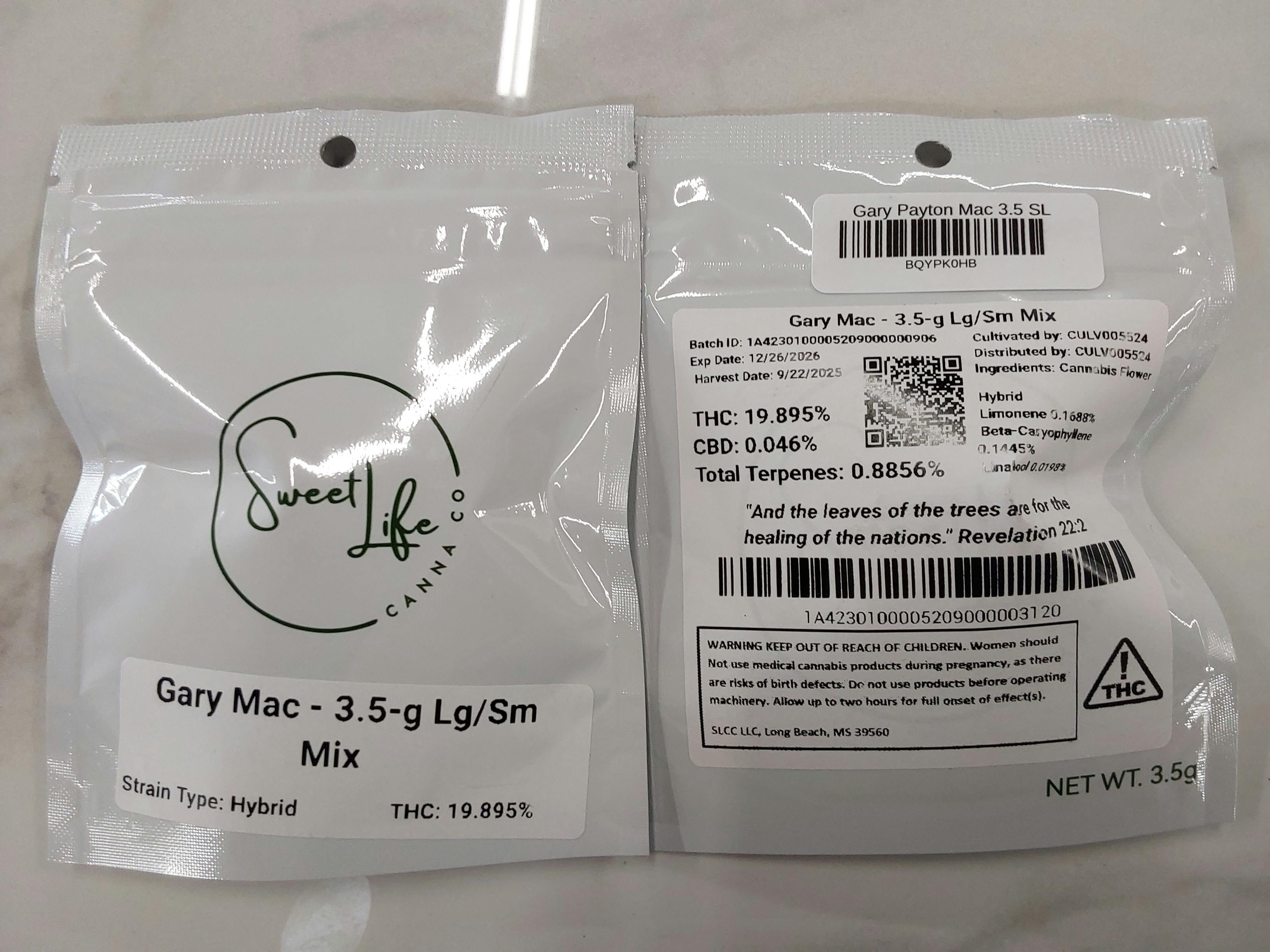 Gary Payton Mac | 3.5G Flower Bag | Sweet Life at Geaux Green Medical Dispensary