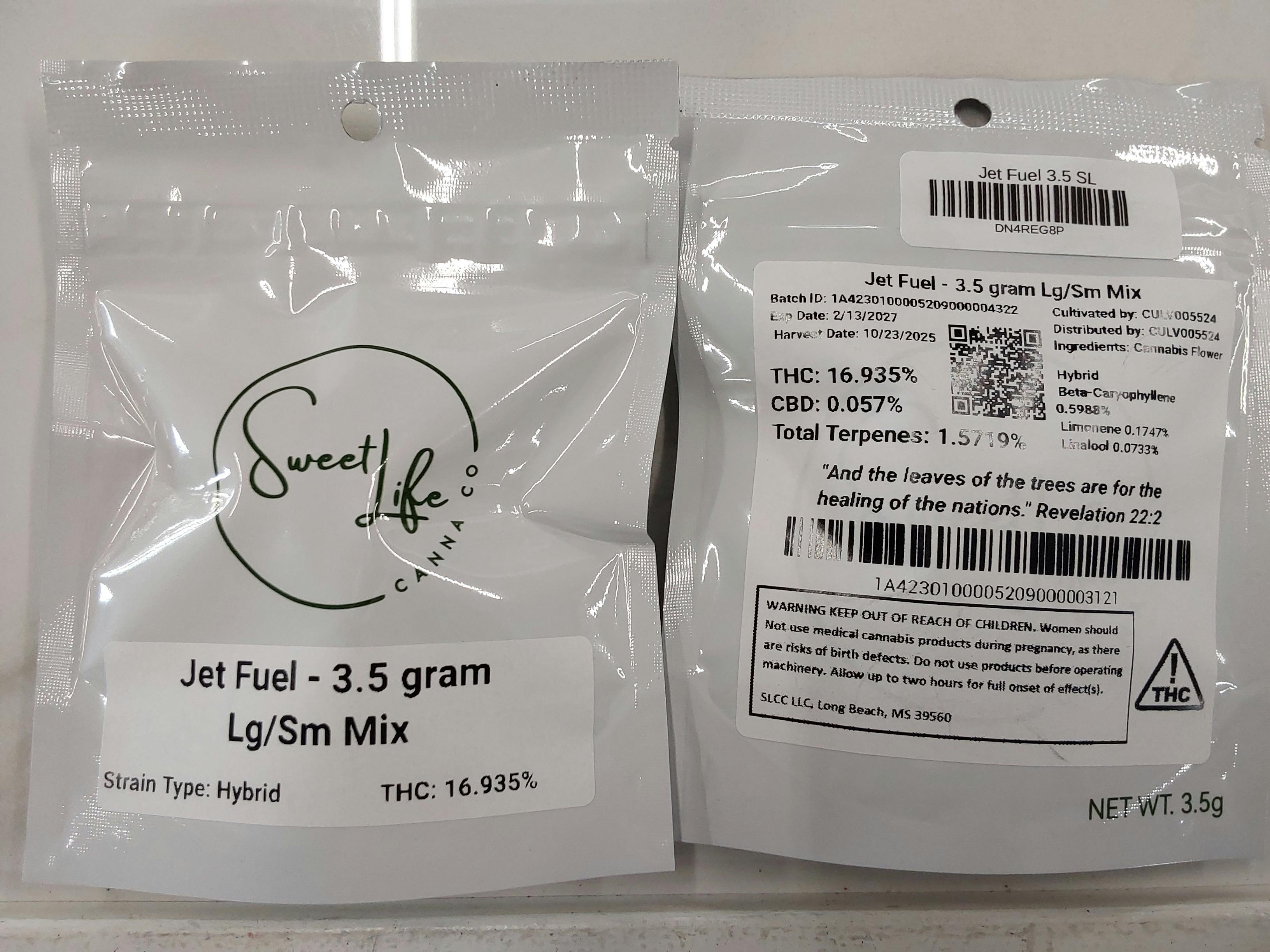 Jet Fuel | 3.5G Flower Bag | Sweet Life at Geaux Green Medical Dispensary