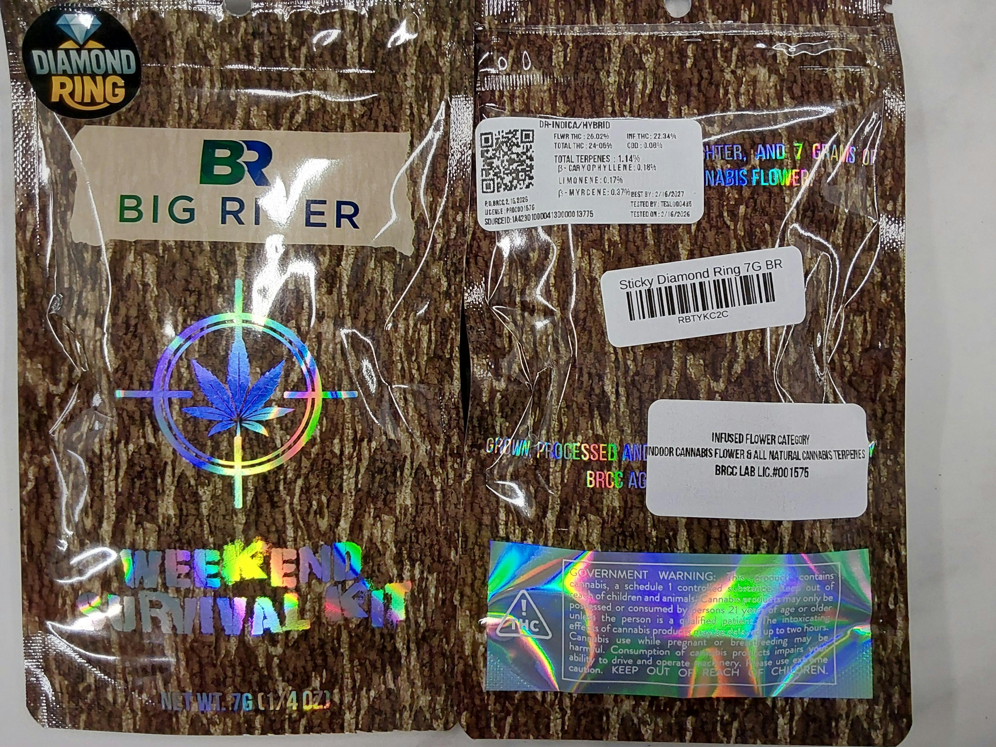 Sticky Diamond Ring | 7G Infused Flower | Big River