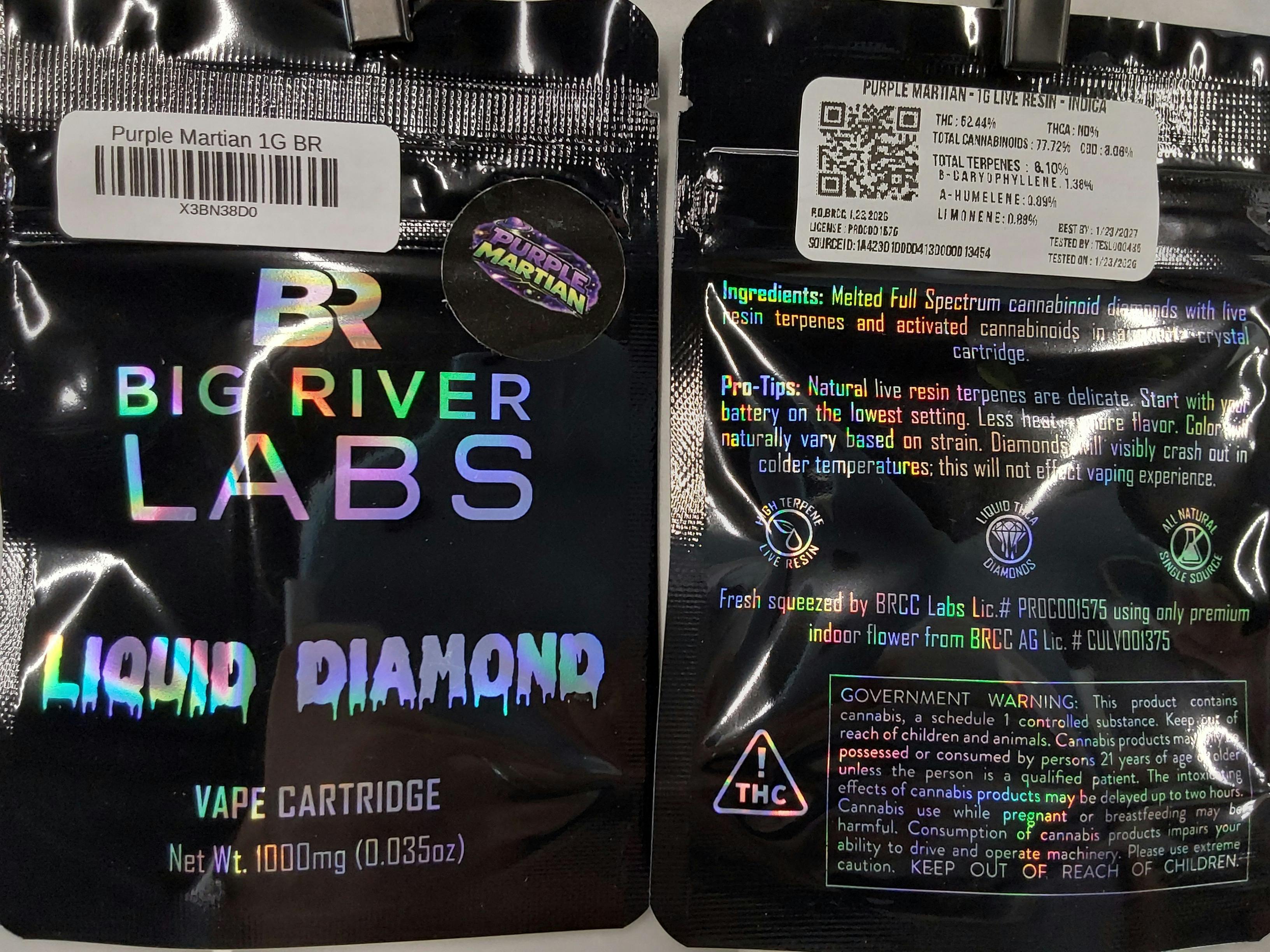 Purple Martian | 1G Liquid Live Resin Cart | Big RIver