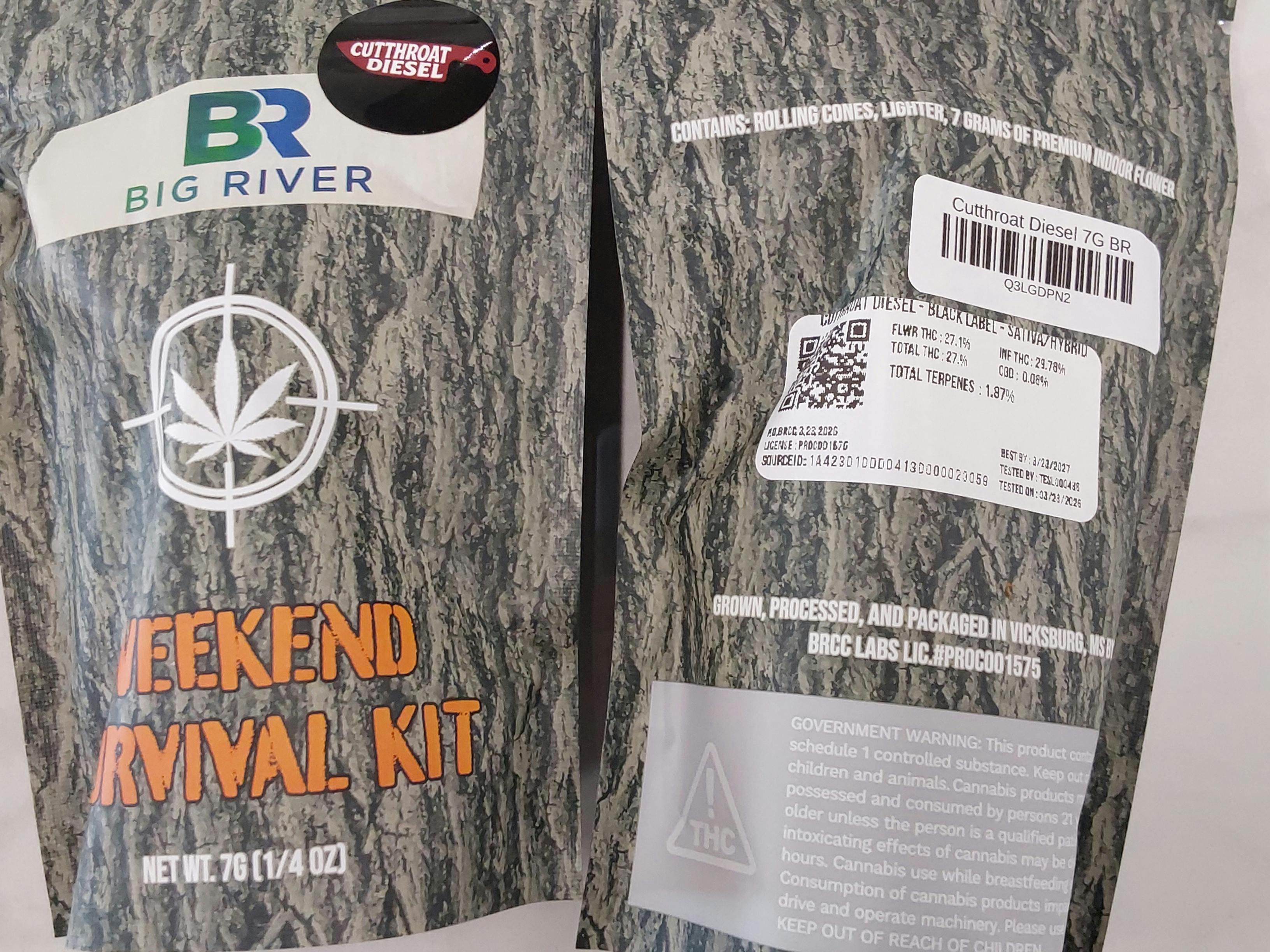Cutthroat Diesel | 7G Premium Flower | Big River